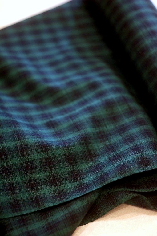 草木染め手織り紬織物/信州伊那紬