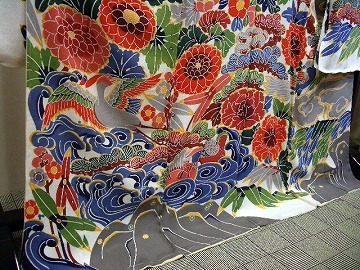 紅型友禅御振袖　　栗山吉三郎