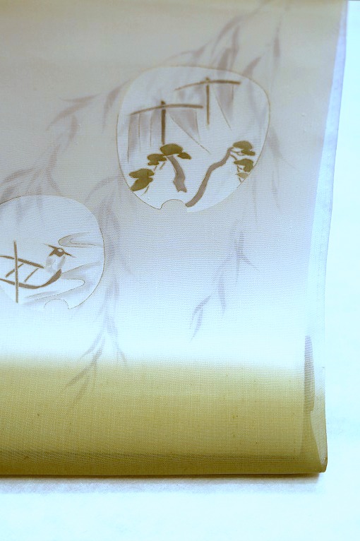 型絵染手差し/九寸名古屋帯八重桜文