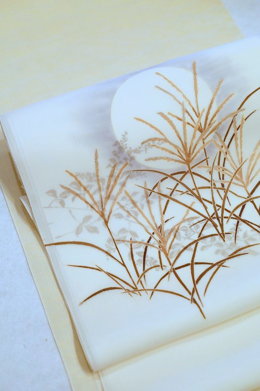 型絵染手差し/九寸名古屋帯八重桜文
