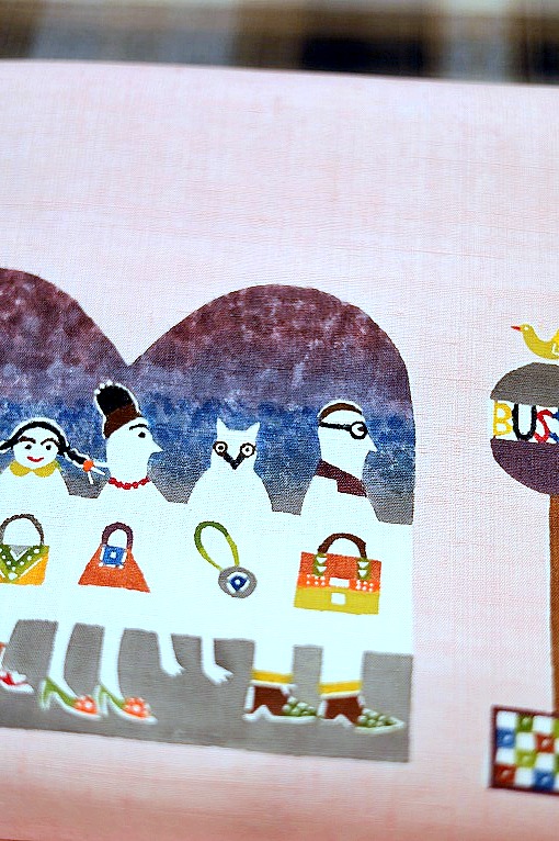 型絵染/九寸名古屋帯 創作更紗