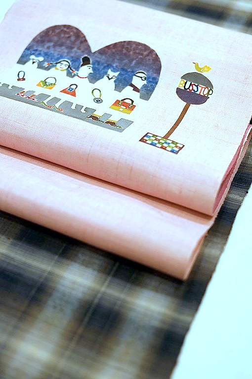 型絵染/九寸名古屋帯 創作更紗