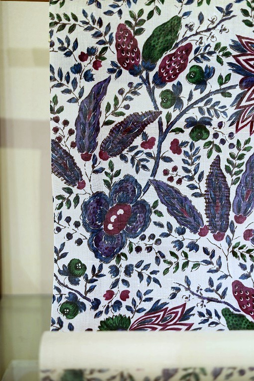 型絵染/九寸名古屋帯 創作更紗