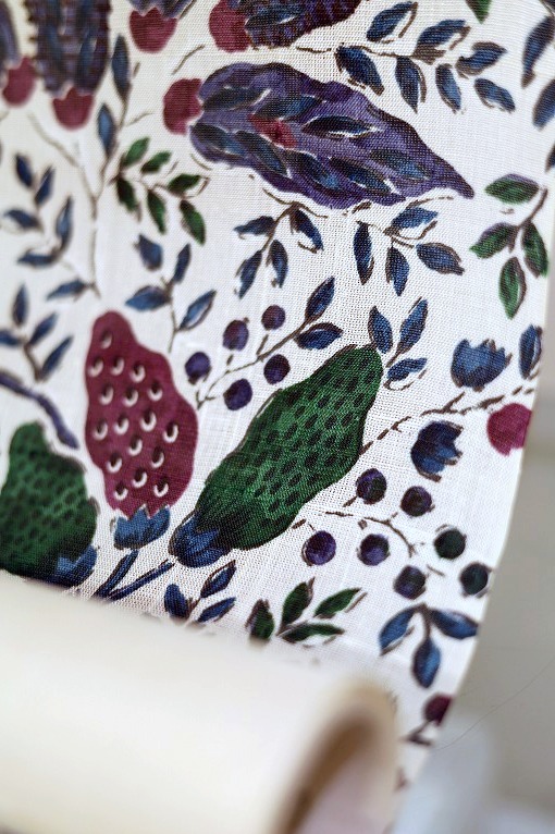 型絵染/九寸名古屋帯 創作更紗