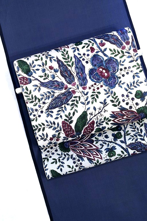 型絵染/九寸名古屋帯 創作更紗