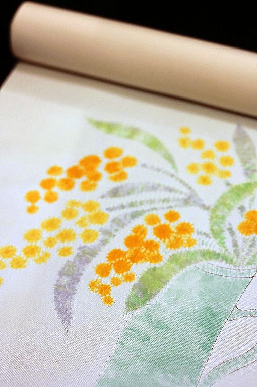 手描き友禅九寸名古屋帯/小野順子