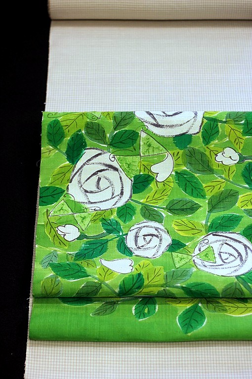 手描き九寸名古屋帯.山本由季