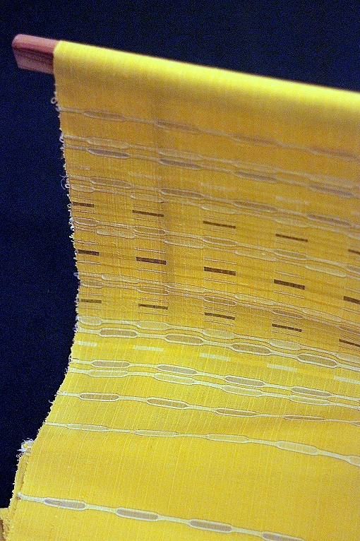 生絹（すずし）九寸名古屋帯/めがね織り　日本工芸会正会員　石月まり子作品