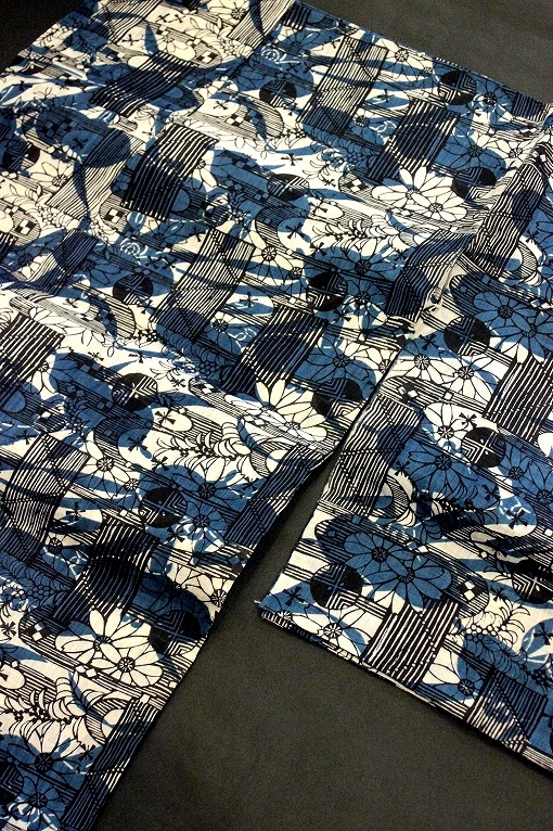 型絵染着物地/国画会-稲嶺杏子作品