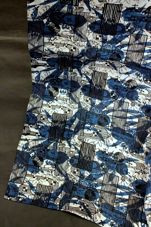 型絵染着物地/国画会-稲嶺杏子作品