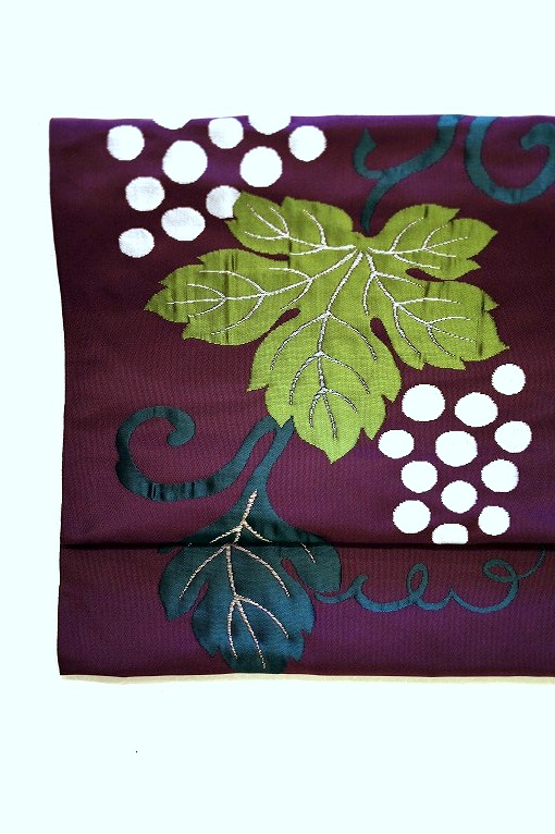 西陣織九寸名古屋帯/葡萄唐草 洛風林