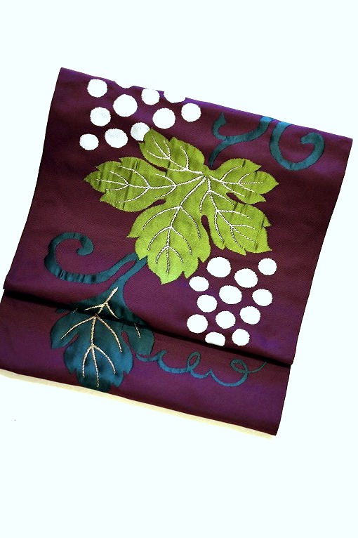 西陣織九寸名古屋帯/葡萄唐草 洛風林