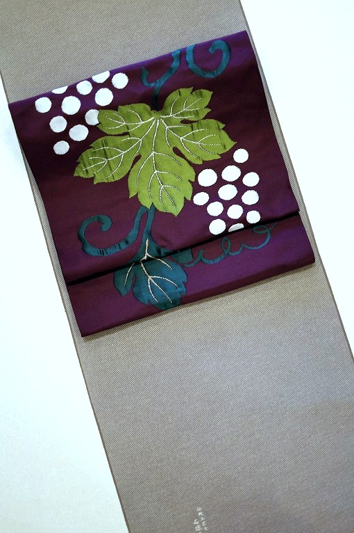 西陣織九寸名古屋帯/葡萄唐草 洛風林