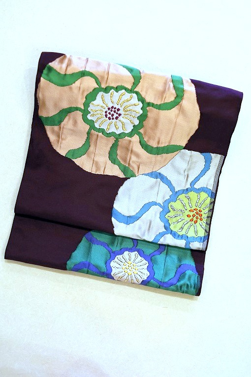 西陣織帯　花刺繍 西陣織九寸名古屋帯/花の宴 洛風林