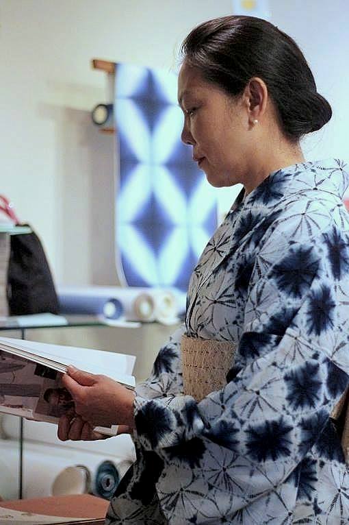 工藝絞り/有松絞り 飛び手蜘蛛絞り 玉井留美 工藝絞り/有松絞り 飛び手蜘蛛絞り 玉井留美