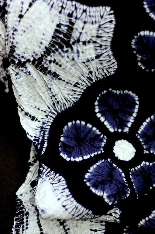 工藝絞り/有松絞り・捩じり梅本藍