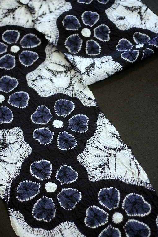 工藝絞り/有松絞り・捩じり梅本藍