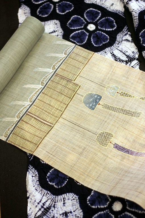 工藝絞り/有松絞り・捩じり梅本藍