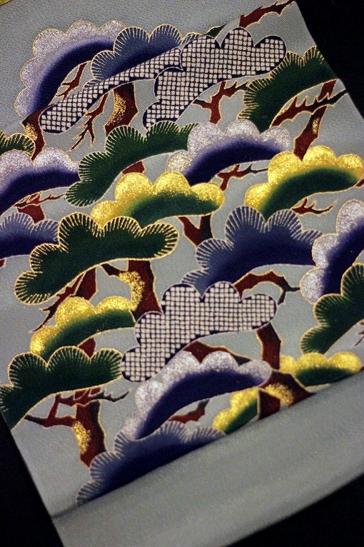 手描き友禅九寸名古屋帯/久呂田明功作　桜