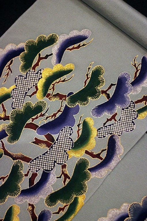 手描き友禅九寸名古屋帯/久呂田明功作　桜