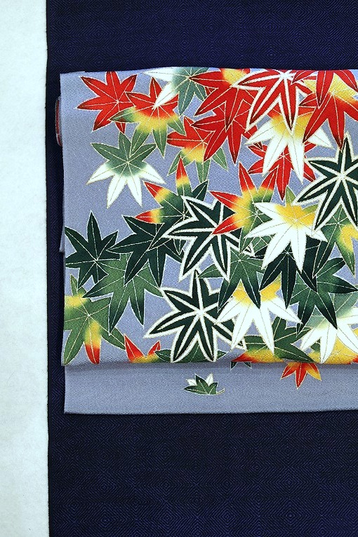 手描き友禅九寸名古屋帯/久呂田明功作　桜