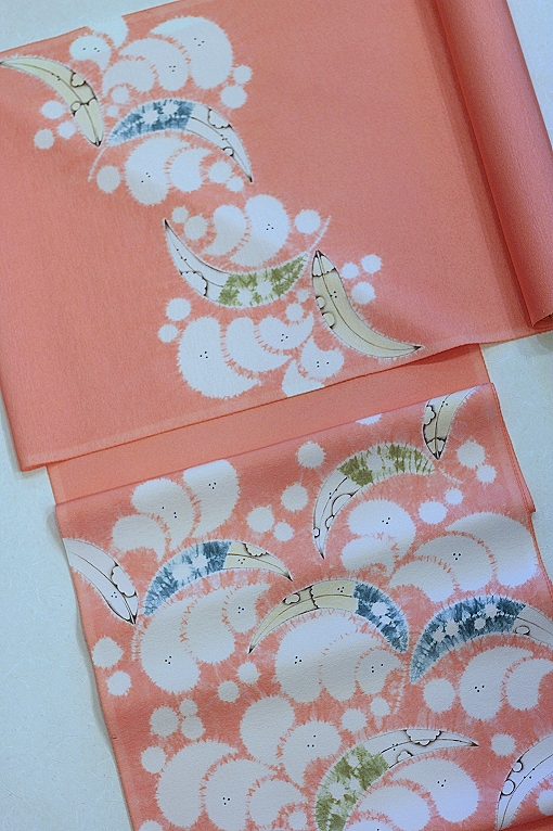 型絵染め九寸名古屋帯/岡田その子作品