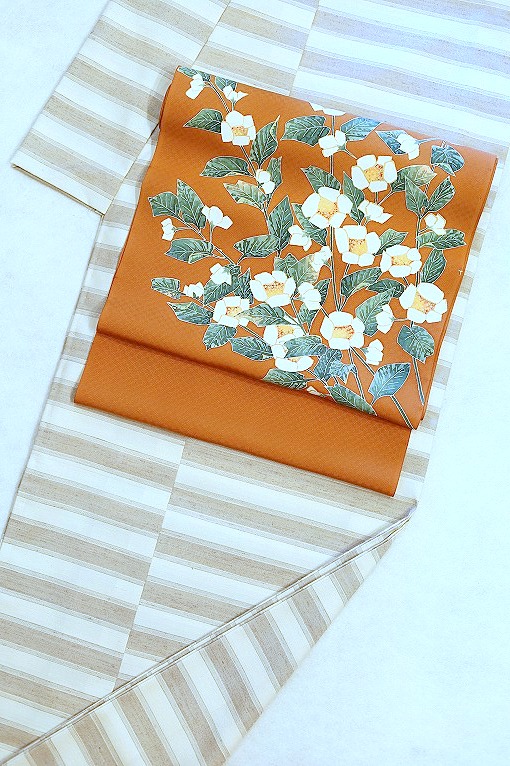 手描き友禅/九寸名古屋帯