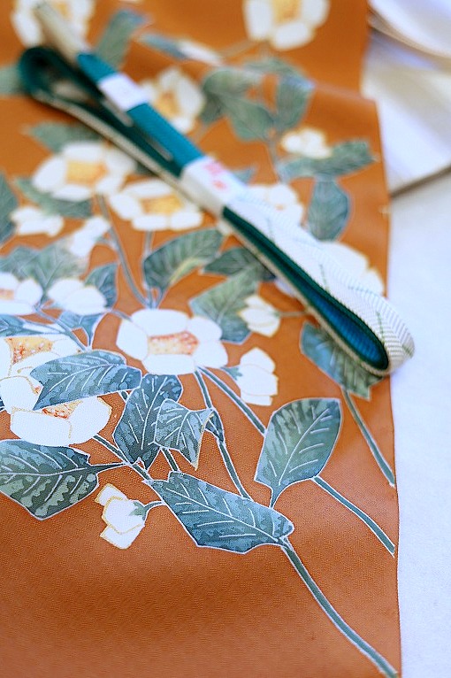 手描き友禅/九寸名古屋帯