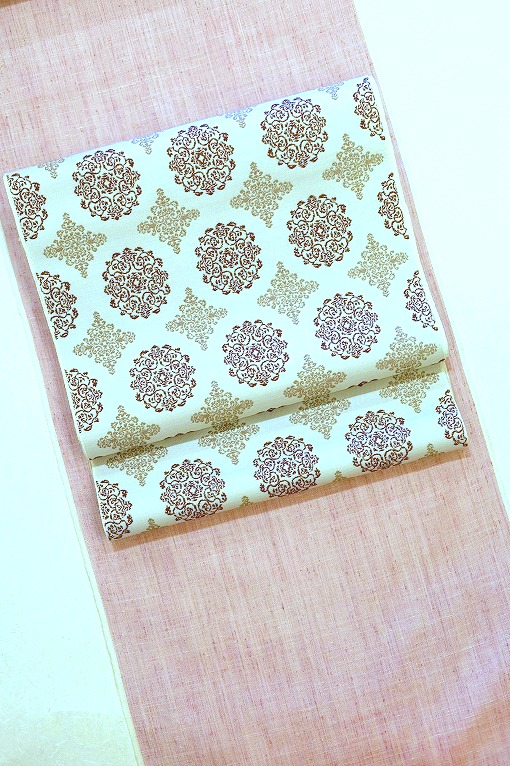 爪掻き綴れ袋帯/全通