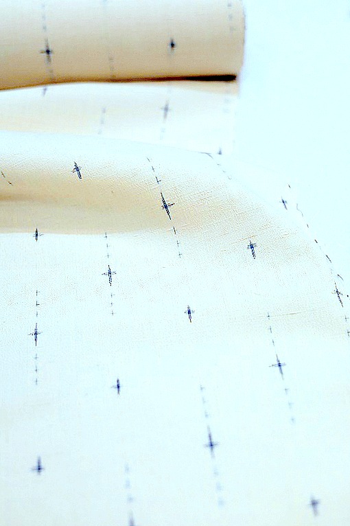 市松網代織り結城紬/石下結城紬