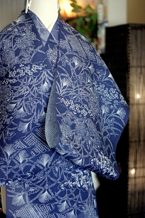 竺仙/浴衣地・綿紬浴衣地