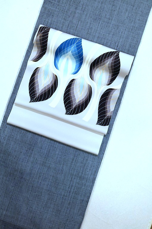 手描き友禅/九寸名古屋帯　湯本エリ子