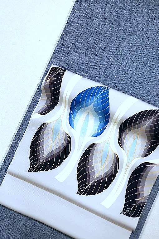 手描き友禅/九寸名古屋帯　湯本エリ子